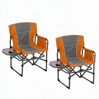 Portable Folding Camping Director Chair, Outdoor Lawn Chair with 400 lbs Capacity, for Camping