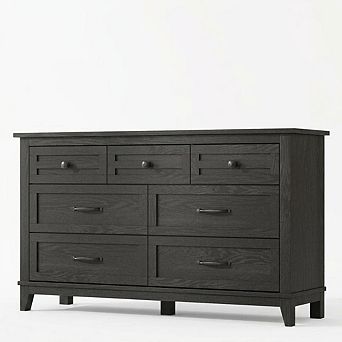 7 Drawer Dresser for Bedroom, 54" Wide Dresser with Storage Freestanding, Wooden Storage Chest