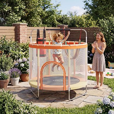Trampoline for Kids, 400Lbs Capacity, Mini Toddler Trampoline with Safety Enclosure Net