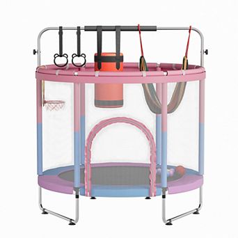Trampoline for Kids, 400Lbs Capacity, Mini Toddler Trampoline with Safety Enclosure Net