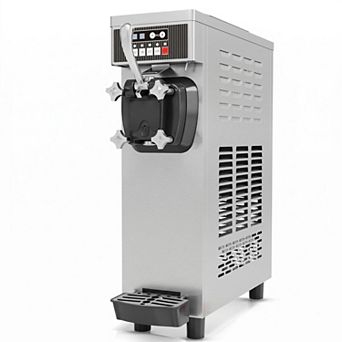 Commercial Soft Serve Ice Cream Machine - 21.2 QT/H Yield, 1500W Single-Flavor Countertop Maker