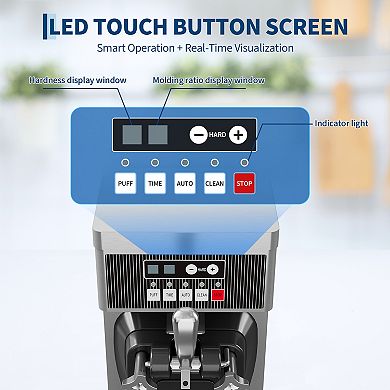 Commercial Soft Serve Ice Cream Machine - 21.2 QT/H Yield, 1500W Single-Flavor Countertop Maker