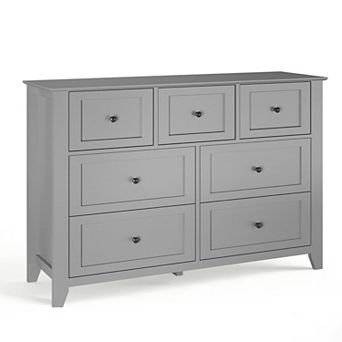 Dresser for Bedroom, 7-Drawer Dresser, 31.5" Tall Modern Wood Storage Chest with Deep Drawers