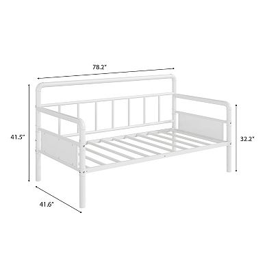 Heavy Duty Metal Twin Daybed Frame, Sofa Bed, Steel Slats Support, No Box Spring Needed for Bedroom