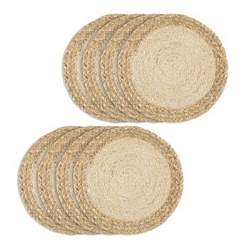 Boho Woven Placemats Set of 8, Handmade Farmhouse Table Mats, Heat Resistant Dining Table Mats