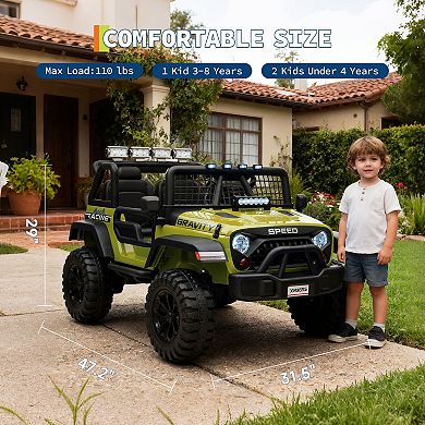 Kids 24V 2-Seater Ride-On Car 4WD Electric Truck