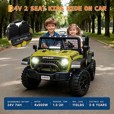 Kids 24V 2-Seater Ride-On Car 4WD Electric Truck