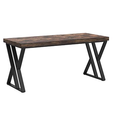 Writing Computer Desk 55 Inch Heavy Duty Z-Shaped Metal Leg Study Table