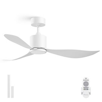 52 Inch Ceiling Fan with Light Remote Control Energy Efficient DC Motor 4CCT Dimmable by GRANDJOY