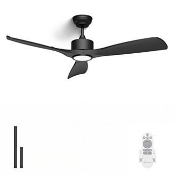 52 Inch DC Ceiling Fan with Light for Outdoor Covered Patio Indoor Remote Control by GRANDJOY