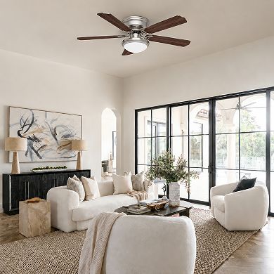 52 Inch Ceiling Fan with Light Remote Control Quiet DC Motor for Bedroom Living Room by GRANDJOY