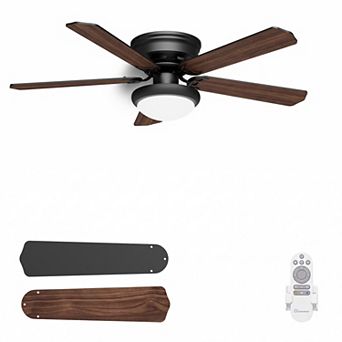 52 Inch Ceiling Fan with Light Remote Control Quiet DC Motor for Bedroom Living Room by GRANDJOY
