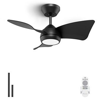 30 Inch Ceiling Fan with Light and Remote DC Motor 3CCT Dimmable Memory LED by GRANDJOY