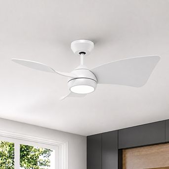 30 Inch Small Ceiling Fan with LED Light and Remote, Quiet Reversible DC Motor for Bedroom Kids Room