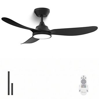 42 Inch Dropped Ceiling Fan with Light and Remote Energy Efficient DC Motor by GRANDJOY