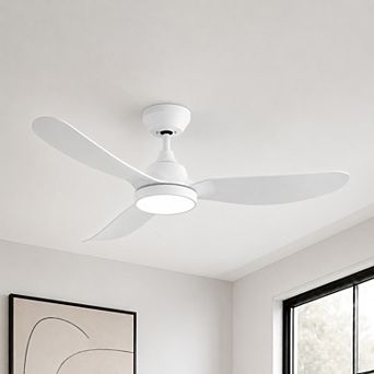 42 Inch Modern Ceiling Fan with Light and Remote, Quiet Reversible DC Motor for Bedroom Living Room