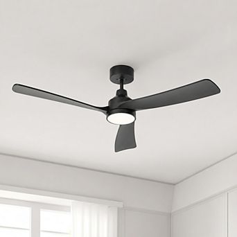 52" Ceiling Fan with Light and Remote, 3CCT Dimmable LED Light with Memory for Bedroom Living Room