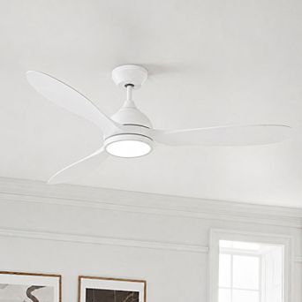 52 Inch Modern Ceiling Fan with Light and Remote, Reversible Quiet, 3CCT Dimmable Memory for Bedroom