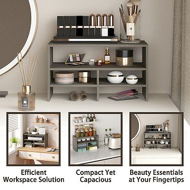 Furinno Desk Organizer Office Shelf with Open Storage for Bedroom Kitchen