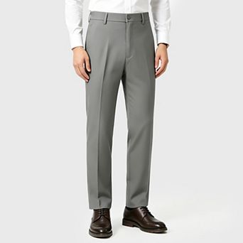 Mens Dress Pants Straight Fit Smart Casual Lightweight Wear-Resistant Slacks
