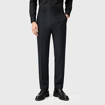 Mens Dress Pants Straight Fit Smart Casual Lightweight Wear-Resistant Slacks