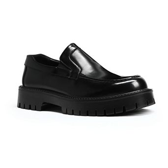 Men's Loafers Versatile British Round Toe Slip-On Casual Shoes