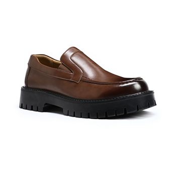 Men's Loafers Versatile British Round Toe Slip-On Casual Shoes