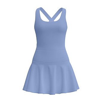 Women's Athletic Tennis Dress Scoop Neck Sleeveless Casual Sportswear