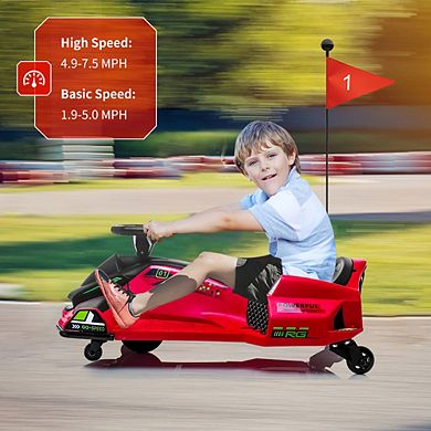 Kids Go-Kart, 24V Drift Kart with 180W Brushless Motors