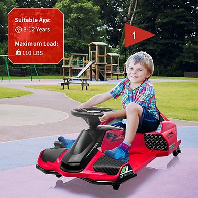 Kids Go-Kart, 24V Drift Kart with 180W Brushless Motors
