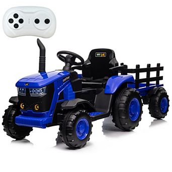 Kids Ride On Tractor with Detachable Trailer and Remote Control