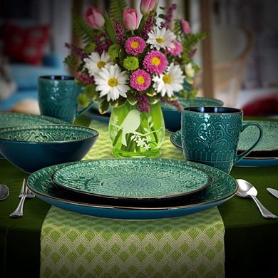 Embossed Boho Mosaic Crockery Set