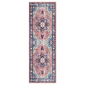 Vintage Farmhouse Boho Area Rug - Ultra Soft Washable Non-Slip Rug with Distressed Rustic Print