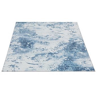 Modern Abstract Area Rug Soft Washable Carpet Mark Resistant, Non-Shedding, Non-Slip