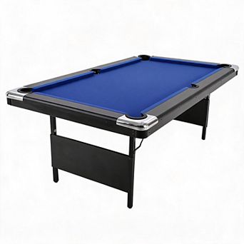 7FT Foldable Billiard Pool Table, Multipurpose Portable Game Table Full Kit for Family Game Room Use