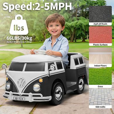 Volkswagen Licensed Electric Ride-On Bus for Kids