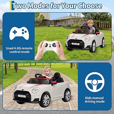 Official Licensed 12V Luxury Automobile Mini Cooper Kids Electric Ride-On Car