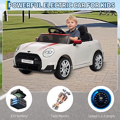 Official Licensed 12V Luxury Automobile Mini Cooper Kids Electric Ride-On Car