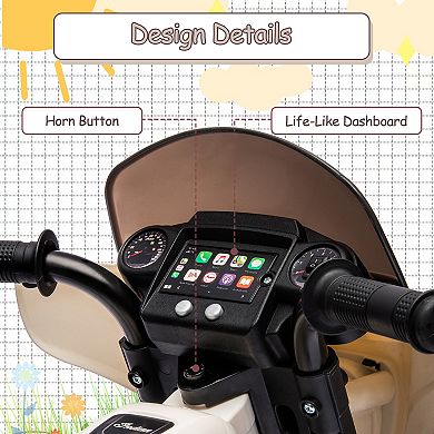 6V Licensed Kids Electric Motorcycle Ride-On Toy