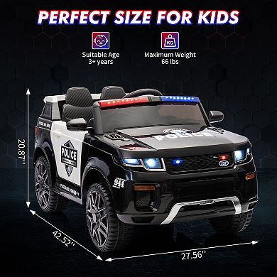 12V Kids Ride On Police Car