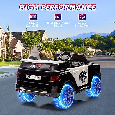 12V Kids Ride On Police Car
