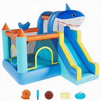 Durable Inflatable Play Bounce House, Complete with Air Blower for Kids Outdoor Backyard Fun