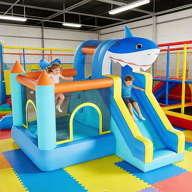 Durable Inflatable Play Bounce House, Complete with Air Blower for Kids Outdoor Backyard Fun