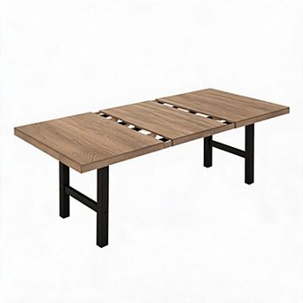 63"-83" Extendable Dining Table for 6-8, Kitchen Rectangle Table with Expandable, Space Saving