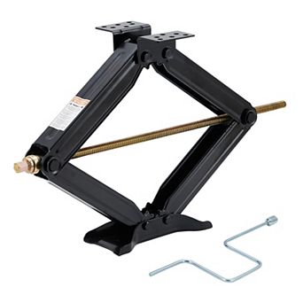 7500 lbs RV Scissor Jack, Heavy-Duty Trailer Stabilizer Leveling Jack, 4-24 Inch Height, Bow-tie Bas