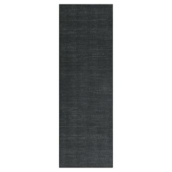 Modern Neutral Washable Area Rug, Solid Low Pile Runner with Non Slip Backing for Entryway Office