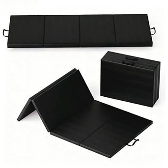 Foldable Gymnastics Mat, 2 in Thick Tumbling Mat with Handles for Home Gym Martial Arts