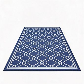 Reversible Outdoor Rug Waterproof Patio, Foldable Plastic Straw Area Rug for Camping RV Balcony Deck