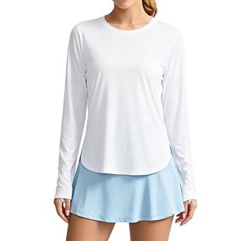 Women's UPF 50+ Long Sleeve Sun Protection Shirt Quick Dry Workout Top Cover Up for Outdoor Sports