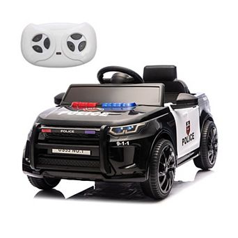 12V Kids Electric Police Ride-On Car
